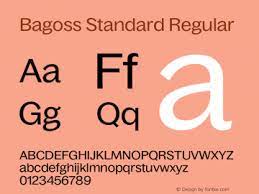 Ejemplo de fuente Bagoss Standard Italic